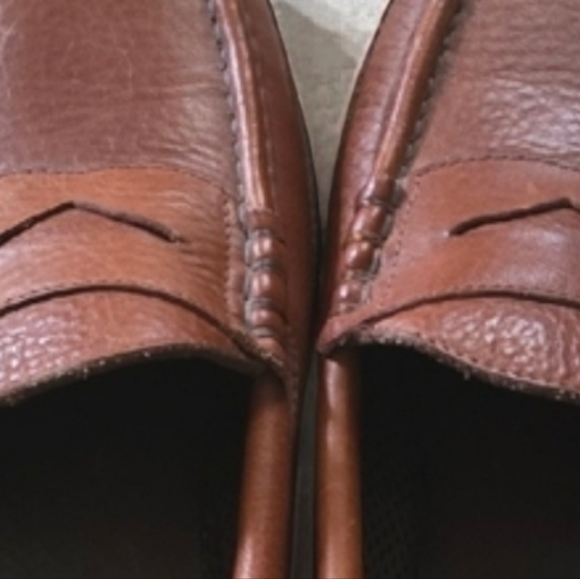 Leather Penny Loafers Dunham Shoes Men’s Size 7.5 EEEE 7-1/2 EEEE Tan / Brown main image 7